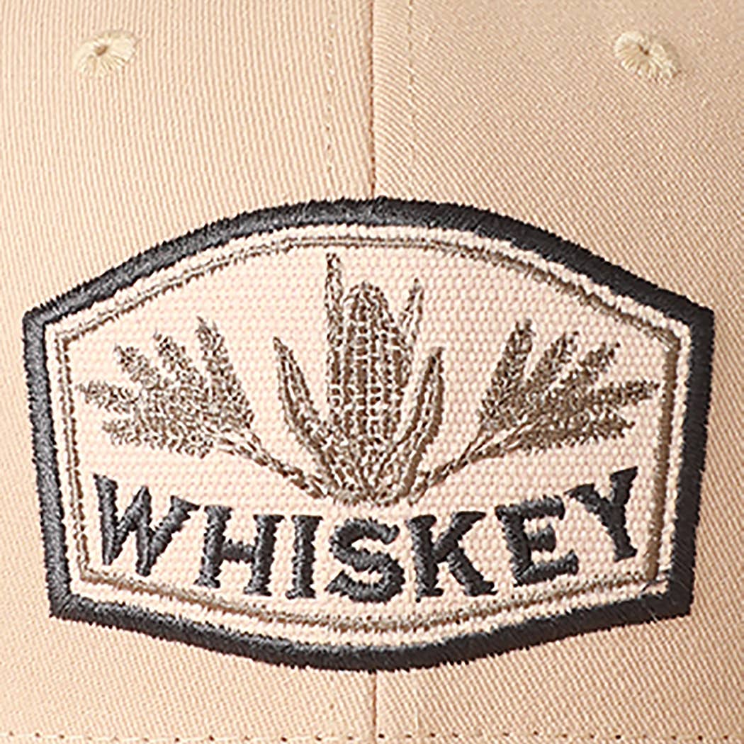 Men's Embroidered Whiskey Patch Baseball Cap with Mesh Back