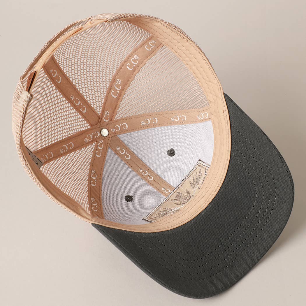 Men's Embroidered Whiskey Patch Baseball Cap with Mesh Back
