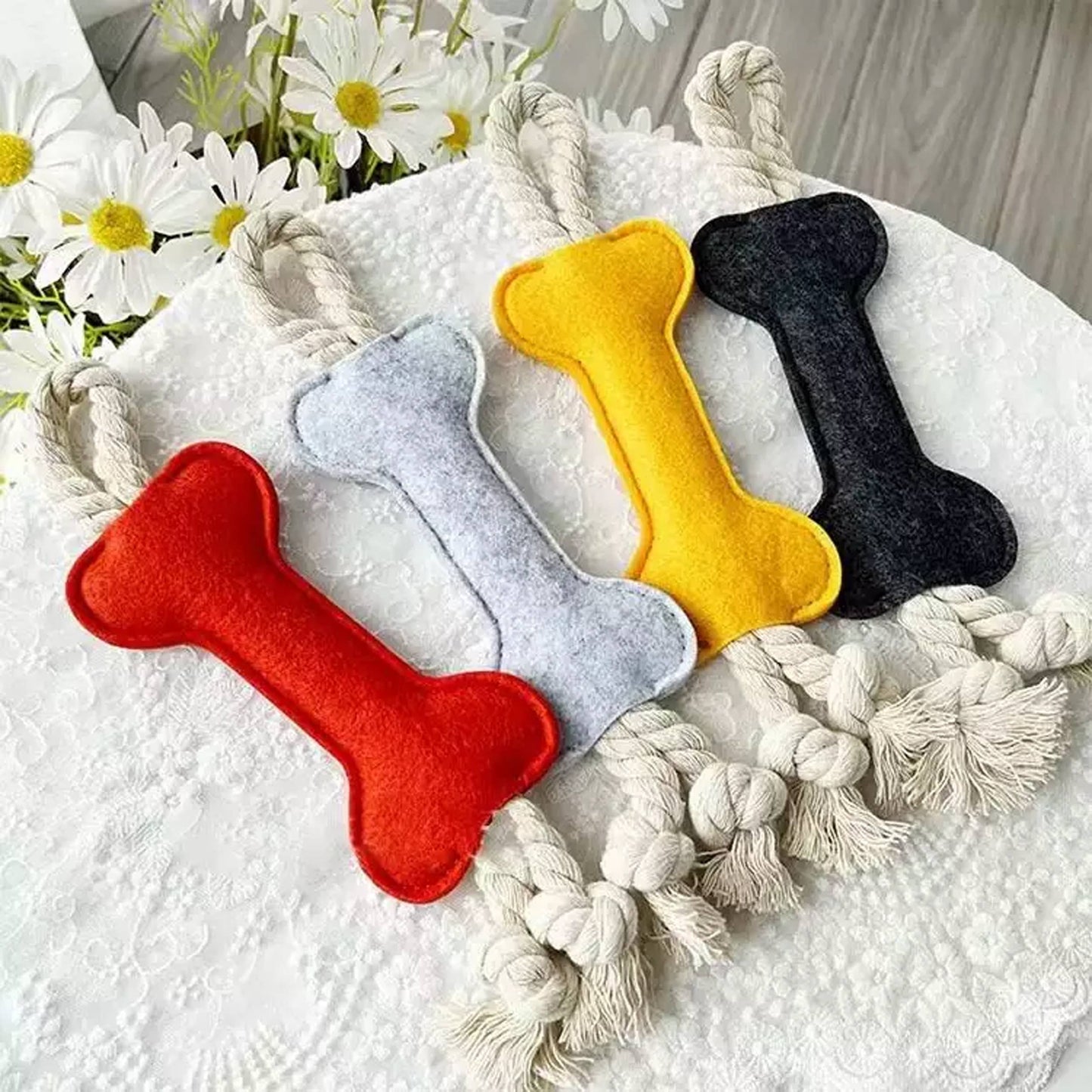 Bone Shape Soft Cotton Plush Dog Toy Bulk