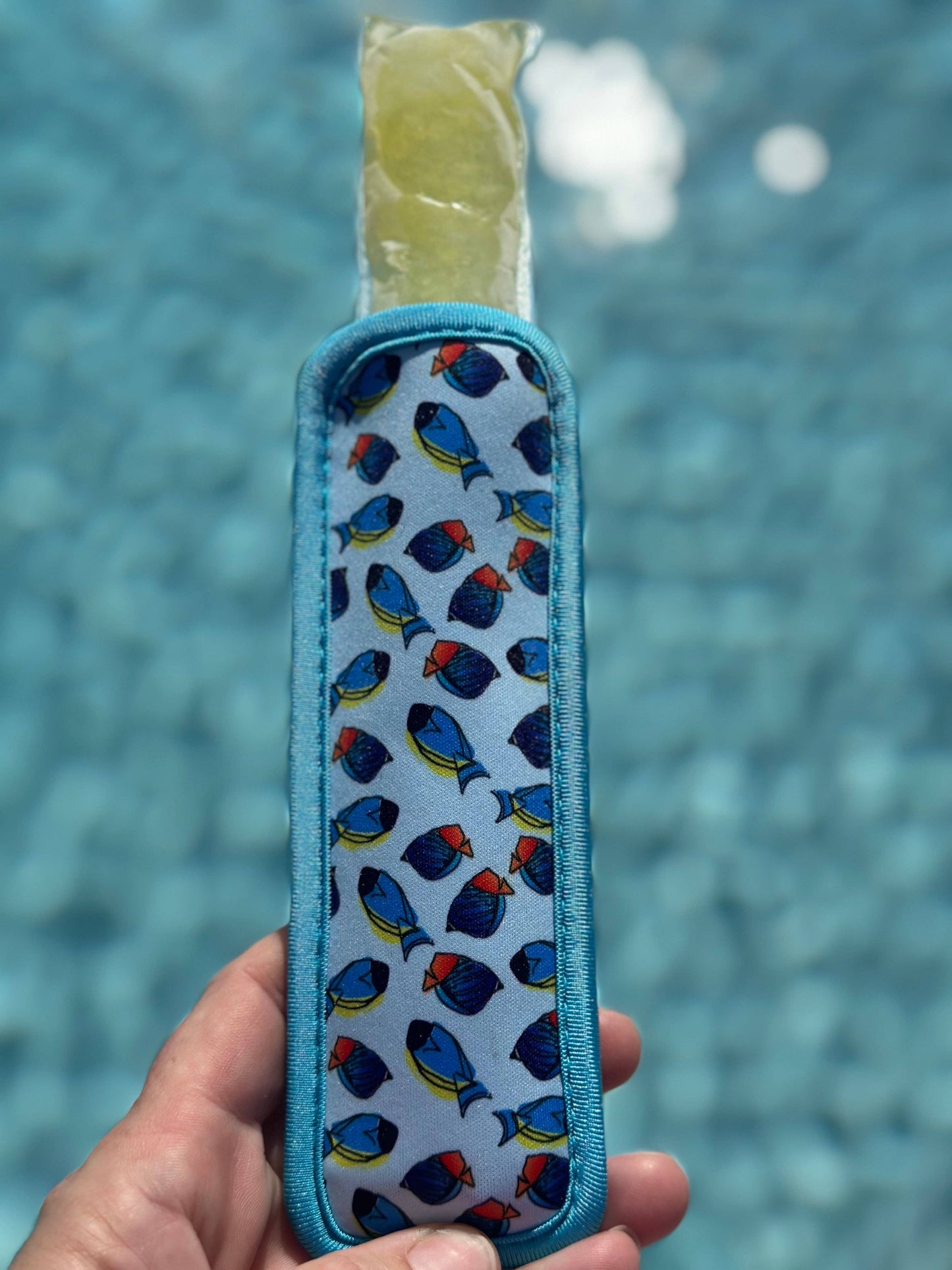 Neoprene Popsicle Holder “Blue Fish”