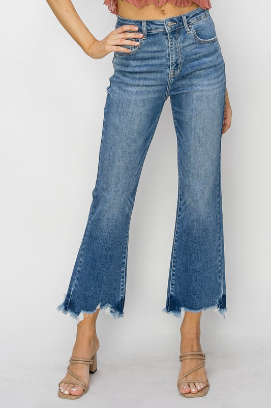 RISEN | HIGH RISE ANKLE STRAIGHT JEANS
