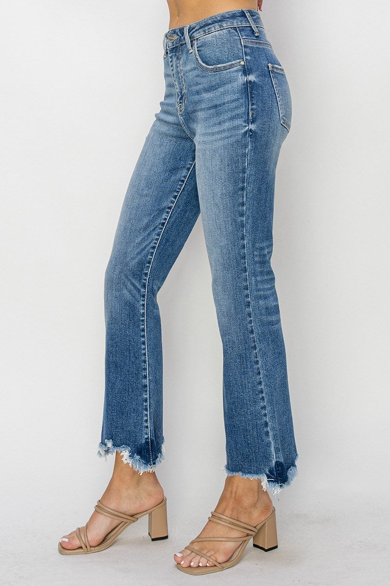 RISEN | HIGH RISE ANKLE STRAIGHT JEANS