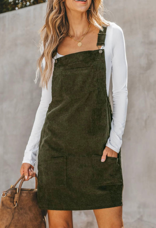 Corduroy Overall Dress