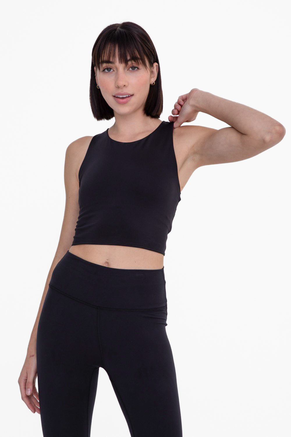 MONO B | STRAP BACK CROPPED TOP WITH BUILT-IN SPORTS BRA