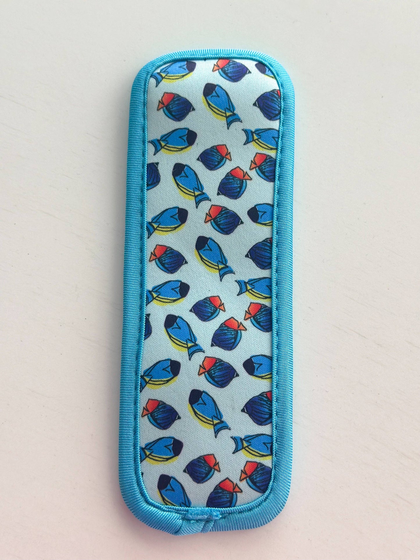 Neoprene Popsicle Holder “Blue Fish”