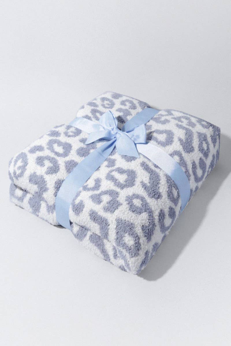 Leopard Print Luxury Soft Throw Blanket: PINK / ONE SIZE