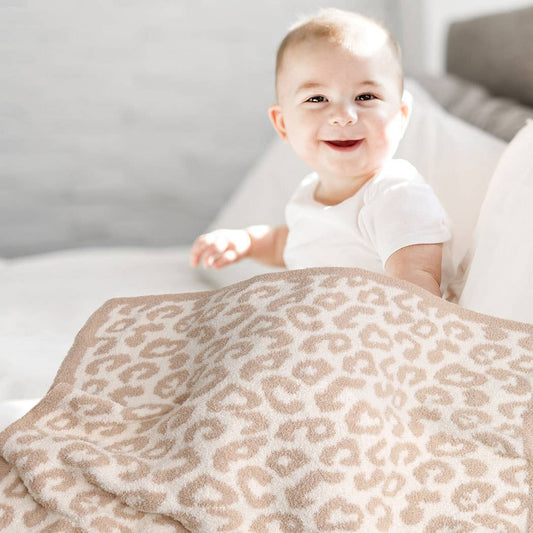 Kids Leopard Print Luxury Soft Throw Blanket