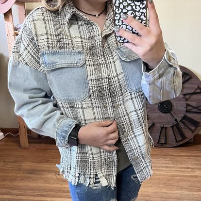 Plaid Patchwork Shacket