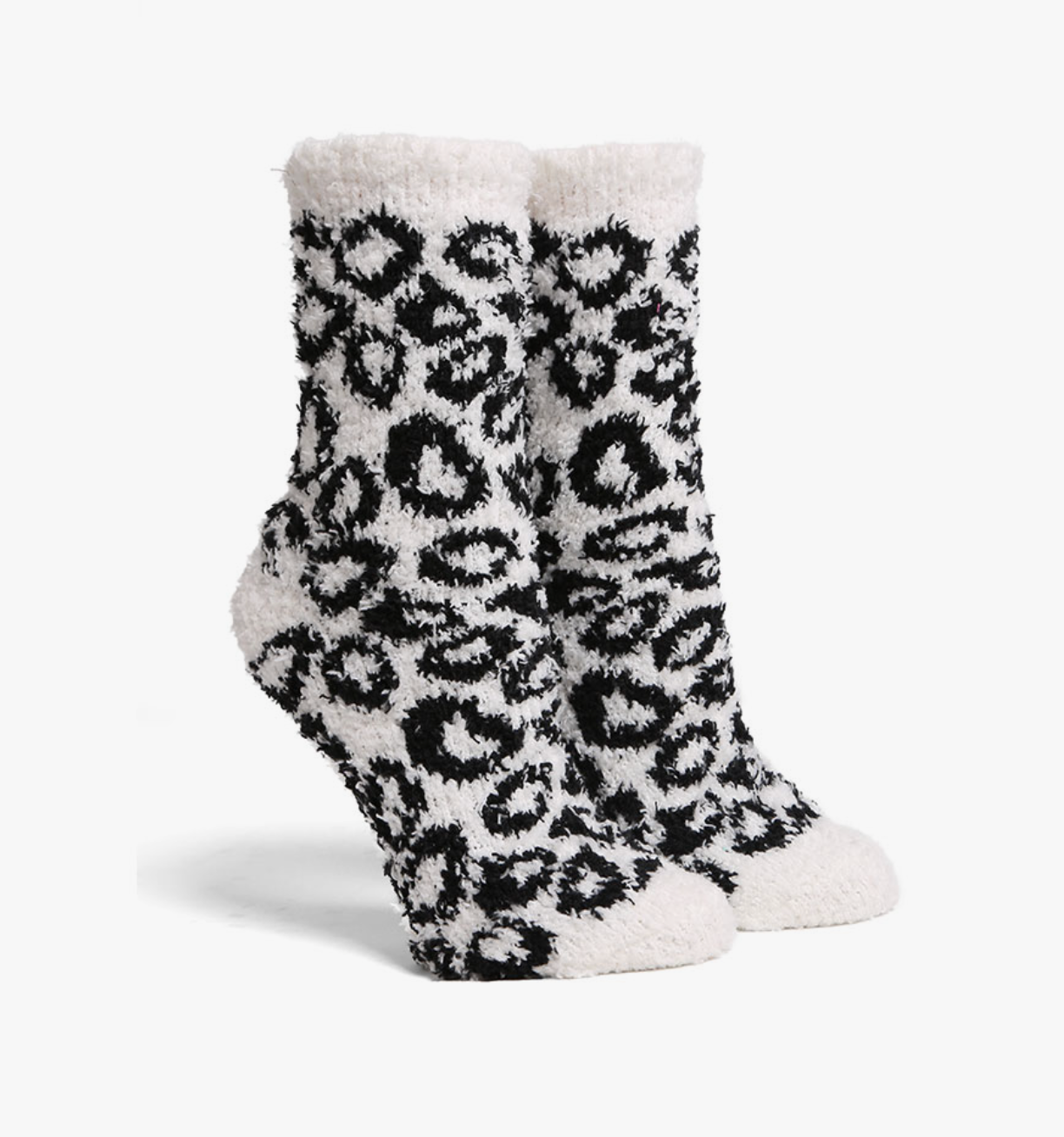 Fuzzy Leopard Socks