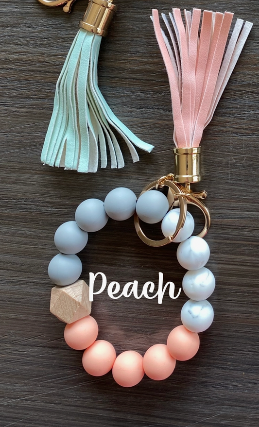 Silicone Bead Keychain Wristlet