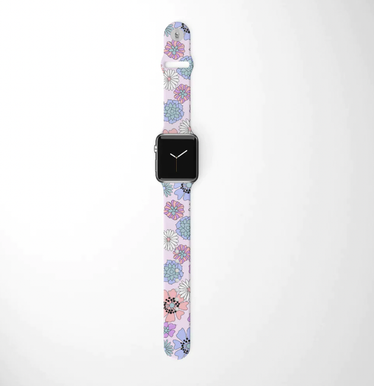 Pastel Flowers Apple Watch Strap - by Coconut Lane