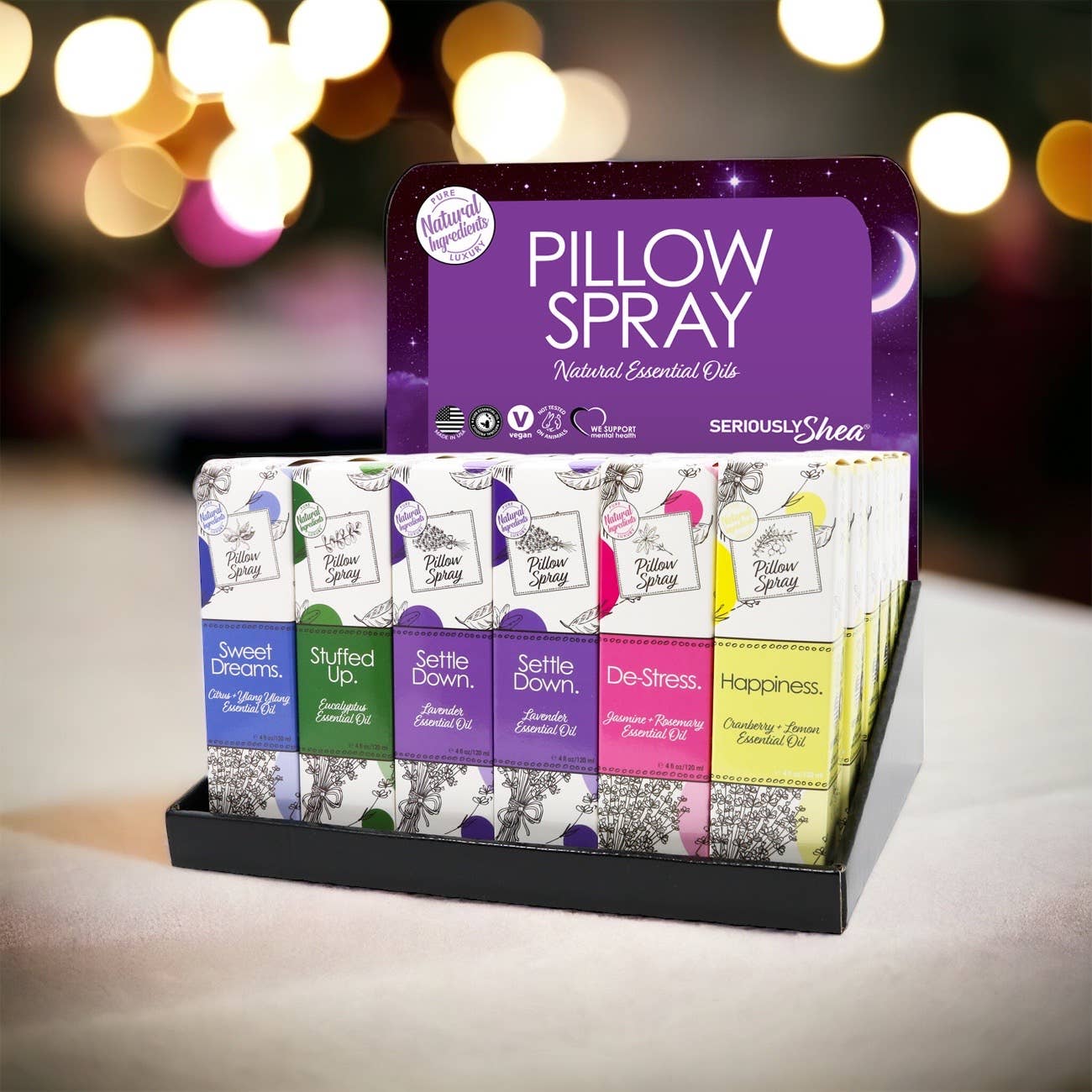 Best Seller! Essential Oil Pillow Spray Counter Display