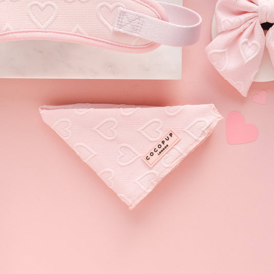 Luxe Bandana - Baby Pink Heart