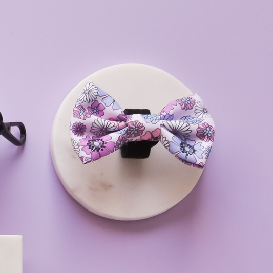 Pastel Flowers Bow Tie